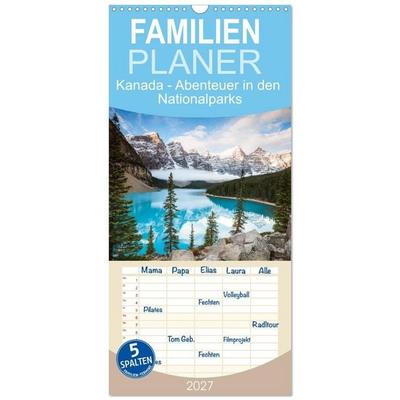 Familienplaner 2027 - Kanada - Abenteuer in den Nationalparks mit 5 Spalten (Wandkalender, 21 x 45 cm) CALVENDO