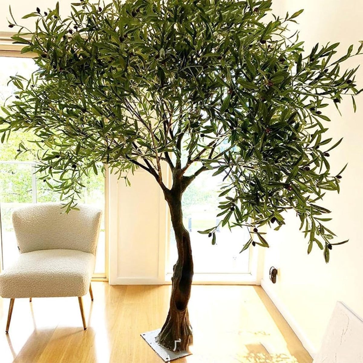Realistische Nep Olijfboom Kunstplant voor Interieur Decoratie - Groen