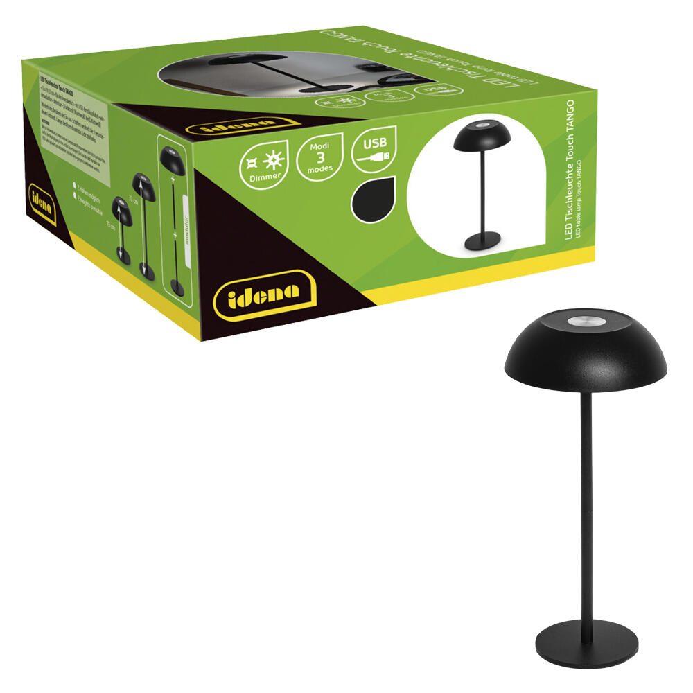 Idena LED Tischleuchte LED Tango schwarz 50154