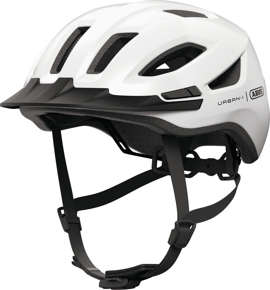 Abus Urban-I 4.0 Shiny White - Cykelhjelm - Medium (52-58 Cm)