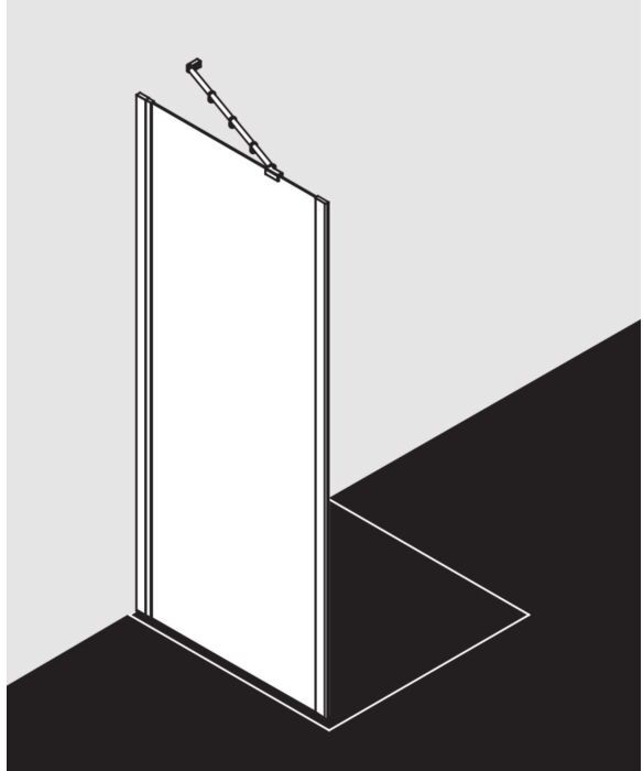 Kermi Seitenwand Ibiza 2000 Seitenwand TWO I2TWO100201AK, 100 x 200 cm, ESG klar