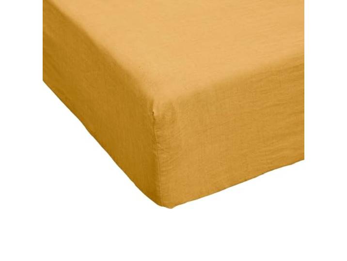 Drap Housse 160x200 cm Lin Français Miel