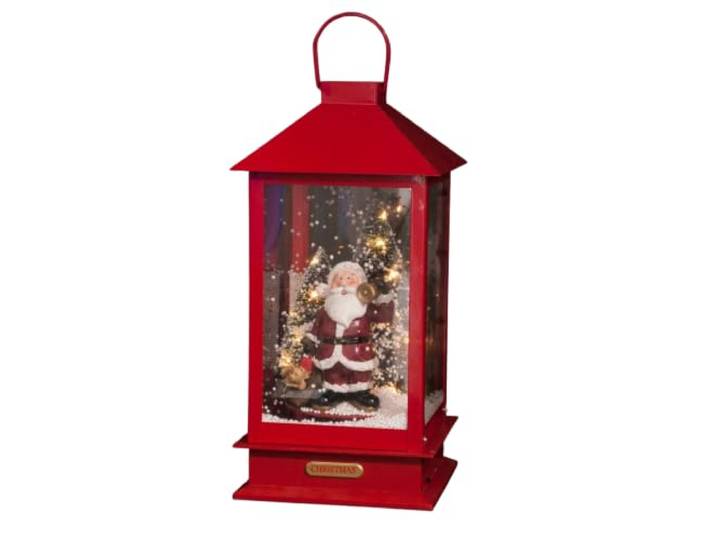 FEERIC CHRISTMAS 1 Riesige LED-Laterne mit Musik, warmweiß, 38 x 19 cm
