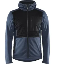 Fleecejacke "3540" - 4XL - taubenblau/schwarz