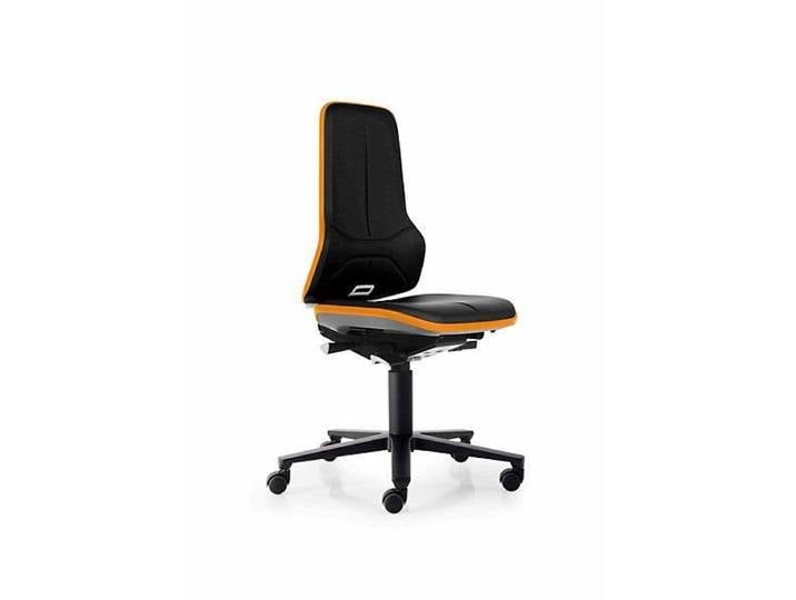 bimos Siège d'atelier à piétement en aluminium - avec roulettes PU bande flexible orange - chaise chaise d'atelier chaises