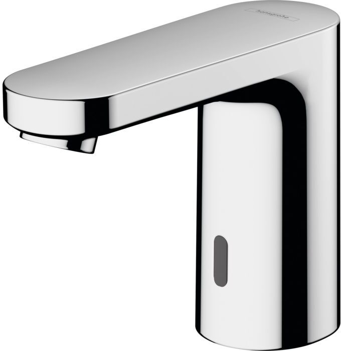 Hansgrohe Vernis Blend Elektronik-Waschtischarmatur 71503000 Batteriebetrieb 6 V, für Kaltwasser oder vorgemischtes Wasser, chrom