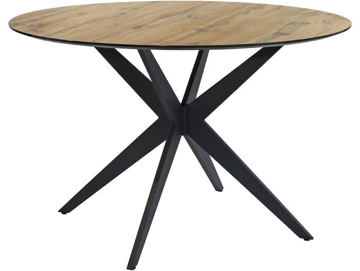 Jockenhöfer Gruppe Esstisch Thilo, stilvolle Wildeiche-Optik, melaminbeschichtet, 120 cm Durchmesser