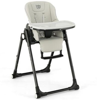 Costway 4-in-1 Baby High Chair with 6 Adjustable Heights-Gray
