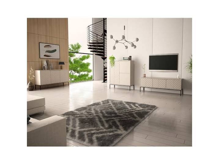 Lomadox Wohnzimmer Set 3-teilig Wohnzimmerschrank Wohnzimmermöbel Wohnzimmer Schränke modern in Kaschmir mit gefrästen Fronten