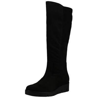 Stiefel GABOR "Gabor Stiefel Veloursleder/Textil", Damen, Gr. 37,5, schwarz, Textil, Veloursleder, Schuhe Stiefel