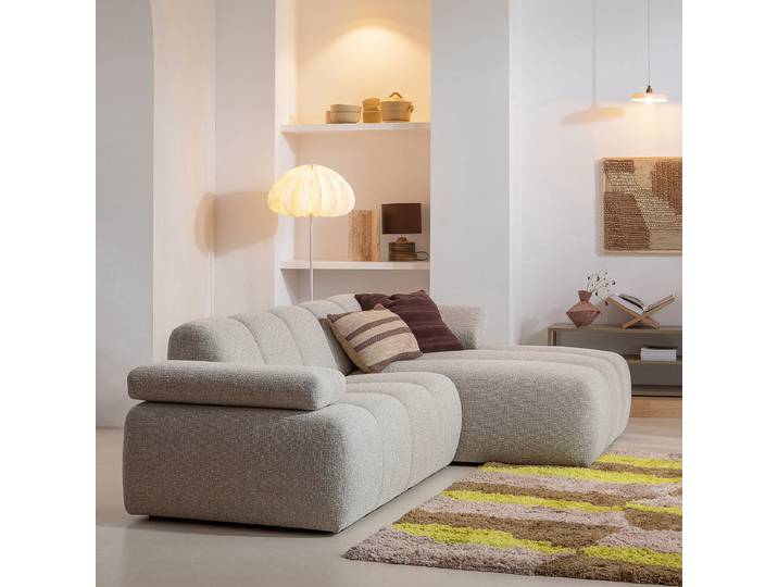 TV-Rack Eisen, pulverbeschichtet Grau/Beige 120 x 40 x 35cm