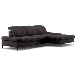 COTTA Ecksofa mit Funktion Serra Stoff Black