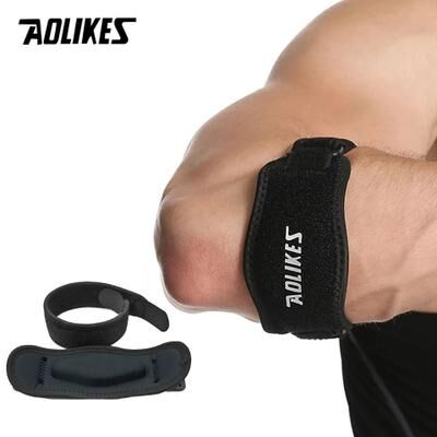 Uplift Essentials Targeted Compression Forearm Strap For Tennis & Golfer's Elbow black Dark Gray