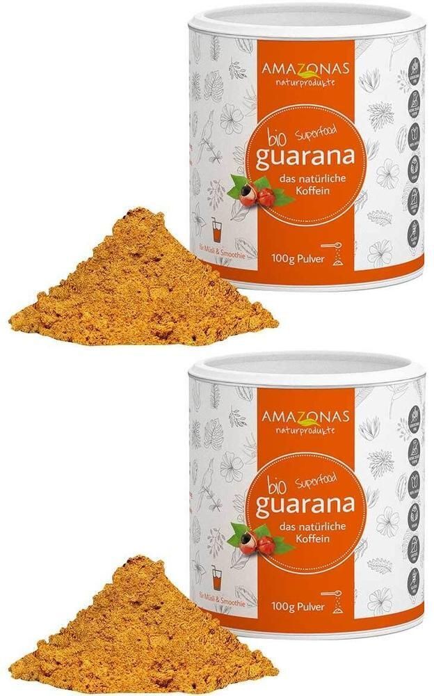 AMAZONAS Guarana BIO Pulver pur 2x 2x100 g