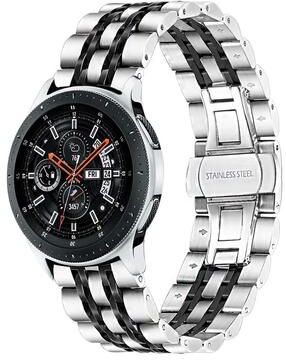 Everyday Crate Huawei Watch GT2 Band Stainless Steel Seven Bead Metal Watch Strap For GT2e GT2 46mm silver Black