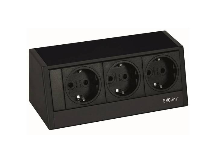 HKT Steckdosenelement, Schwarz, Metall, 17.9x7x7.3 cm, Elektrogeräte, Elektronik-Zubehör, Steckdosen & Stecker