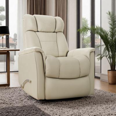 Swivel Glider Recliner with Manual Adjustable Headrest & Footrest, Ergonomic Lounge Chair for Living Room, Bedroom