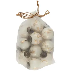 IB Laursen Weihnachtskugel 10er-Set, Höhe 3.7, Ø 3.3 cm, Weiß