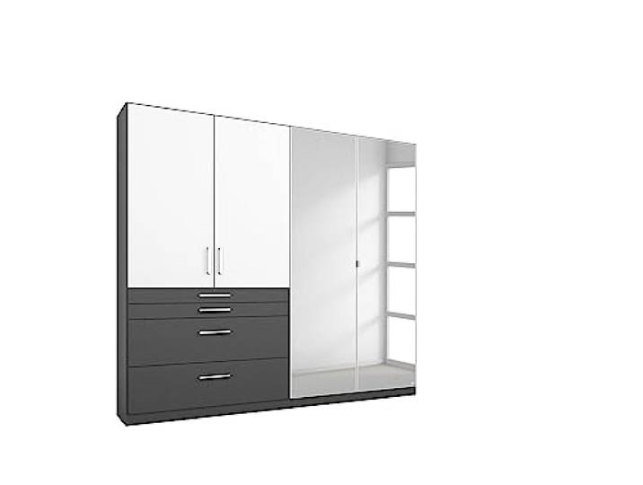 Rauch Möbel HARBURG-SUPER, Schrank, Weiß/Grau metallic, Breite 181 cm