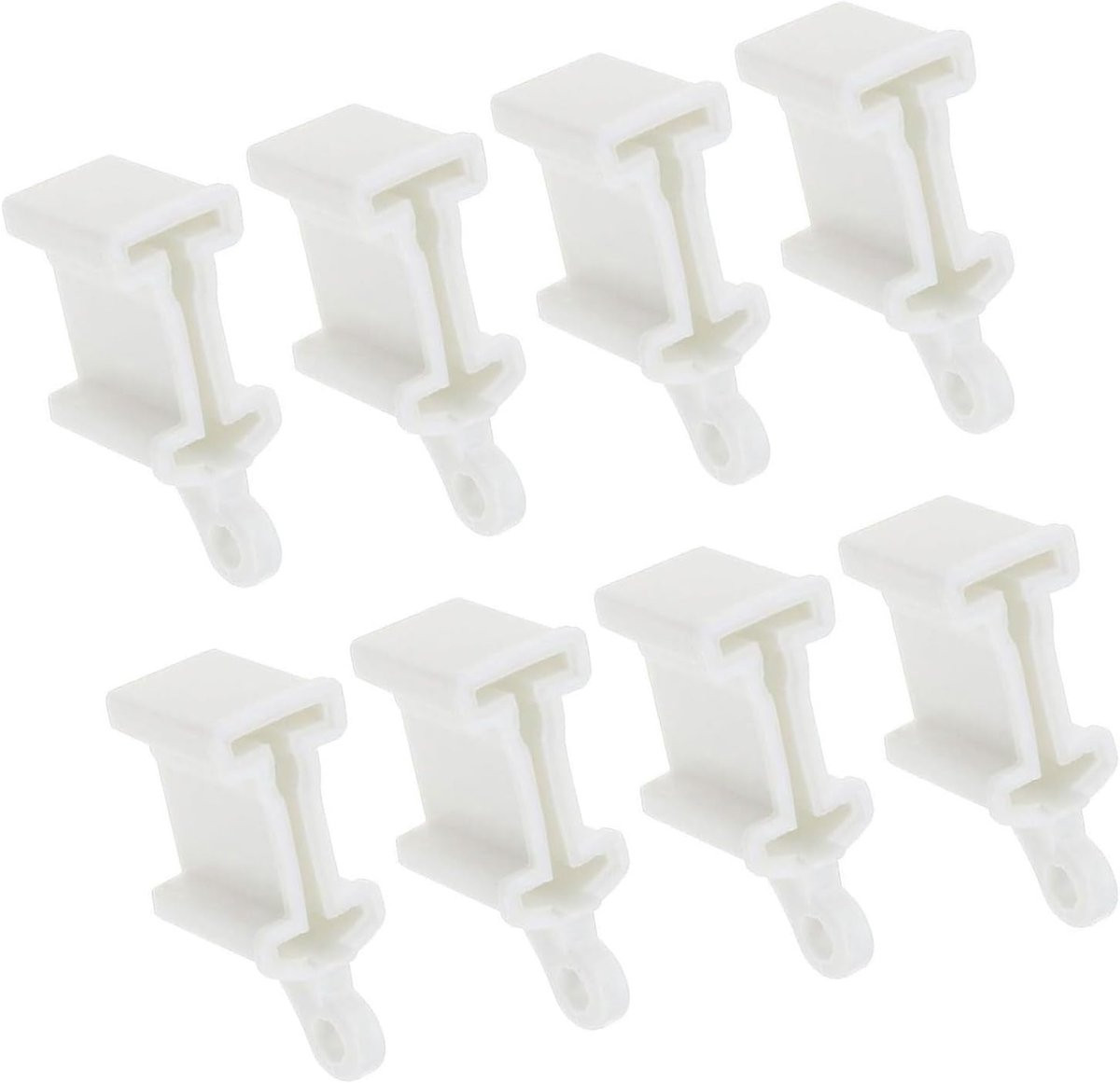 8 stuks Universele Flexibele Gordijn Stoppers - Rails Eindkappen - Meerkleurig