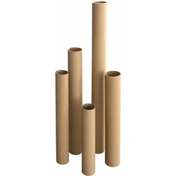VEPATIM 10x Versandrohre Versandhülsen rund 76 x  760mm braun ohne Deckel | Format A1