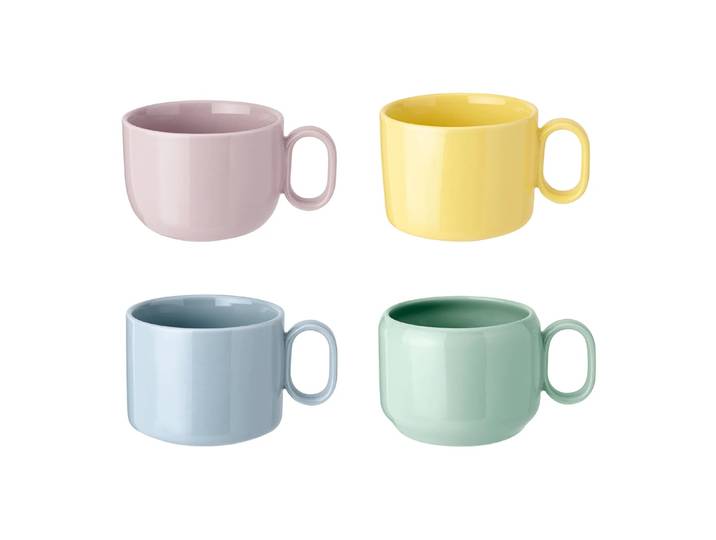 RIG-TIG Tasse MIX N 'MATCH 29 cl Lot de 4 Bleu-jaune-Rose-vert'