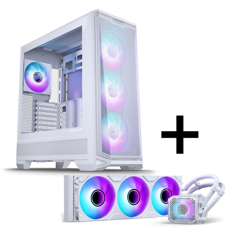 Phanteks Eclipse G400A PC-Gehäuse + Glacier M25 Gen2 AiO-Wasserkühlung - weiß