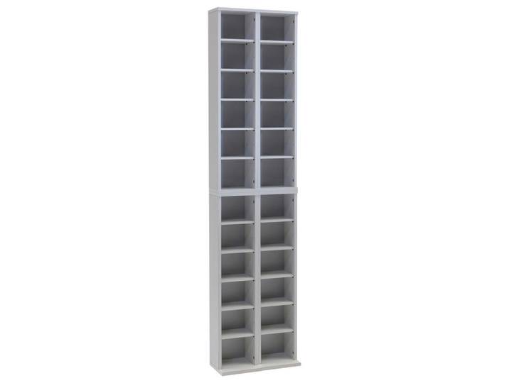 Mid.you Cd-Regal, Weiß, 20 Fächer, 42x183x20 cm, Wohnzimmer, Regale, CD & DVD-Regale