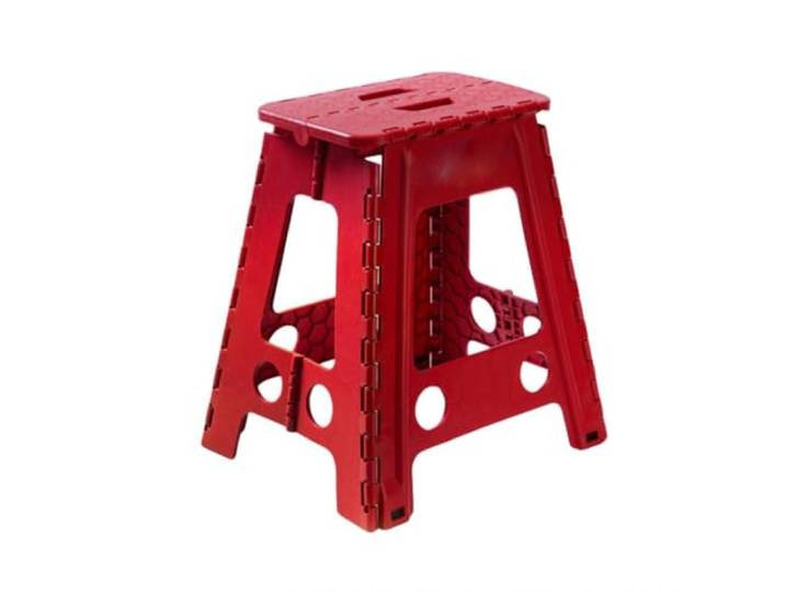 XXAD553TY Tragbarer klappbarer Kunststoffstuhl, geeignet for den Einsatz im Arbeitszimmer Kleiderschrank(Red)
