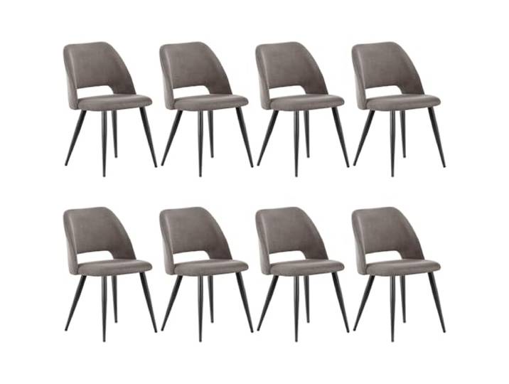 WAFTING Esszimmerstühle aus Cordstoff mit Dickem Schwamm,8er Set,Braun Mit dickem Schwamm gepolstert, separaten Metallfüßen, Moderner Polsterstuhl für Esszimmer, Wohnzimmer, Schlafzimmer,Empfang
