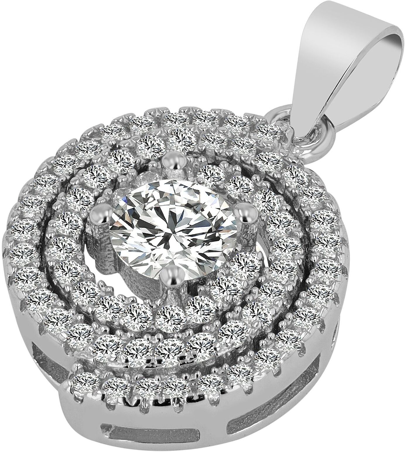 Kettenanhänger AKZENT "Zeynep" aus 925 Sterlingsilber, rhodiniert, langlebig", silber (silberfarbig), Schmuckanhänger, Damen, Silber 925 (Sterlingsilber), Kettenanhänger