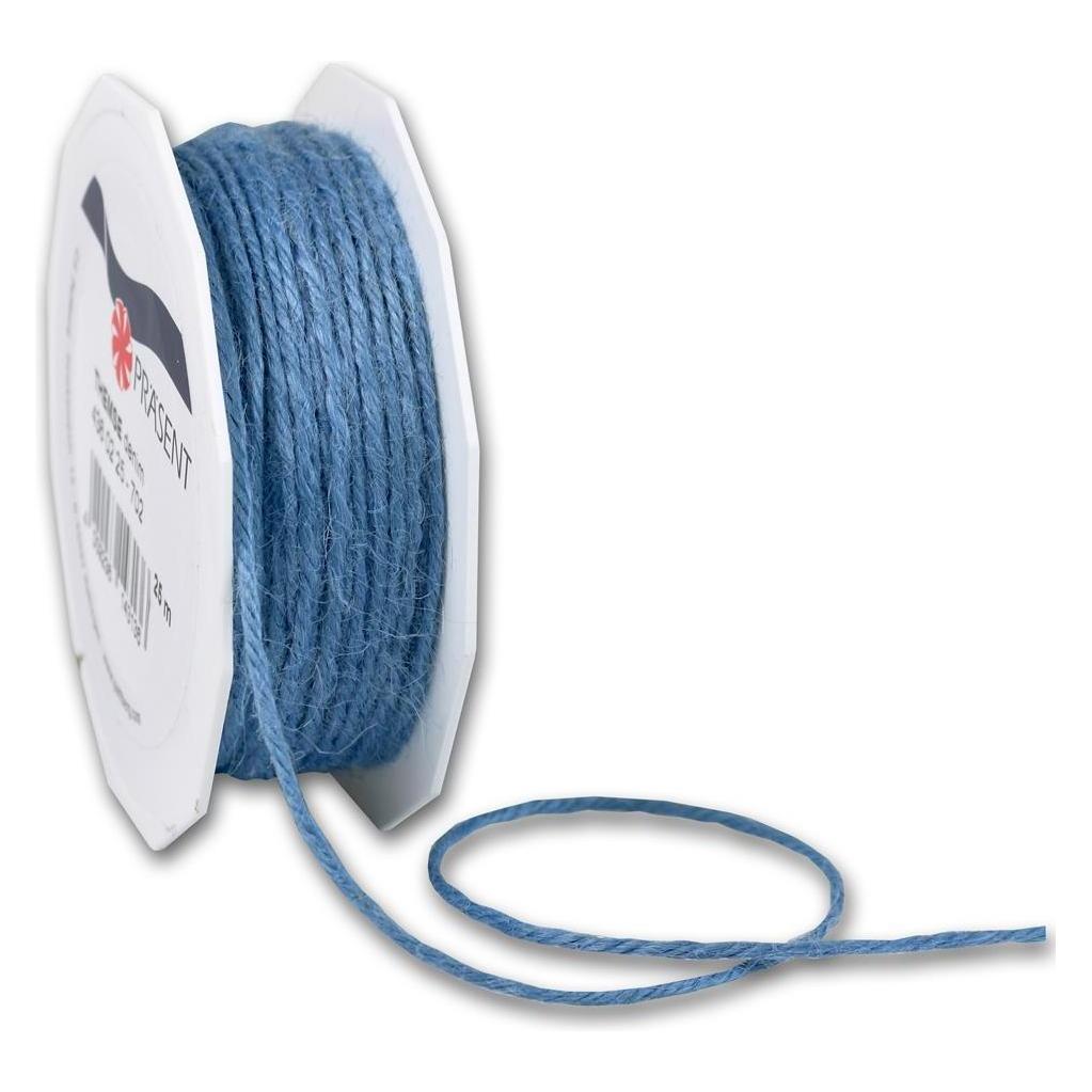 Präsent Kordel Jute matt blau 2,0 mm x 25,0 m (4360225-702)