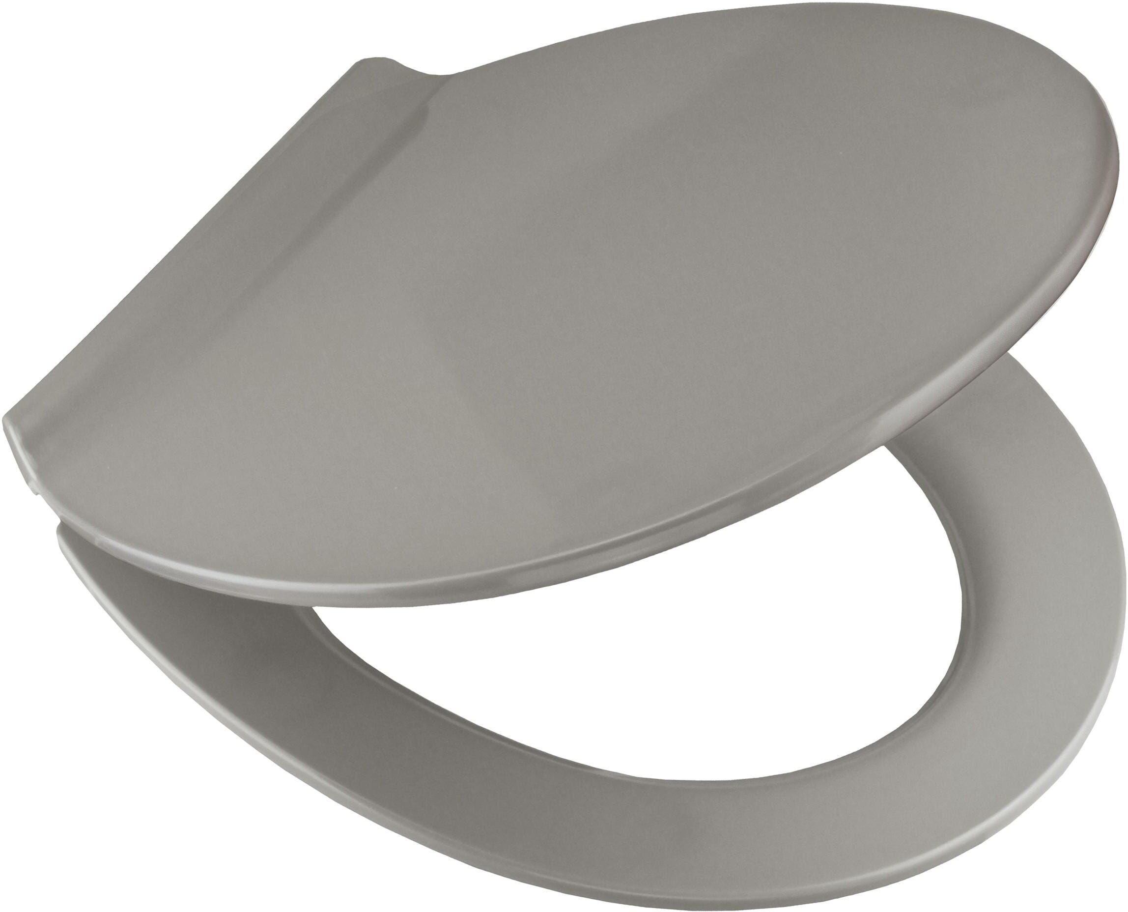 WC-Sitz KLEINE WOLKE "Alley", grau (manhattangrau), B:37cm H:5cm L:45cm, Duroplast, WC-Sitze, WC-Sitz, mit Absenkautomatik manhattangrau Einheitsgröße