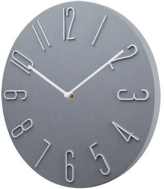 Uplift Picks 30cm Silent Wall Clock With Rose Gold Numbers gray White Needle 30 Cm