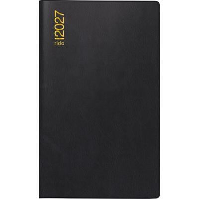 rido/idé 7046962907 Taschenkalender Mod. M-Planer 2027 A6, Kunststoff, schwarz