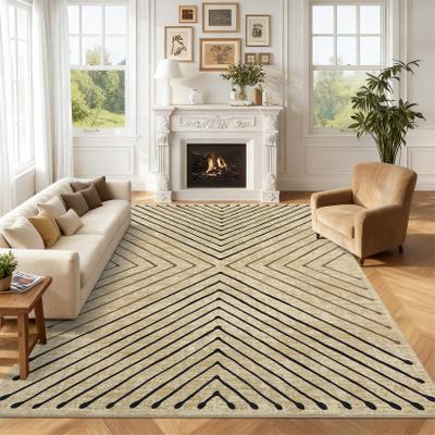 Garvee Modern Geometric Machine Washable Area Rug