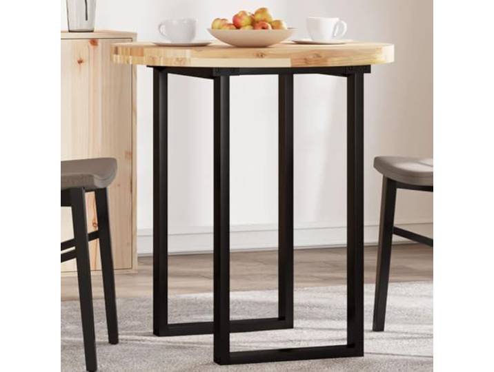 KFPOERTFGD Tischplatte Rund Ø70x4 cm aus massivem Akazienholz - Robuste Massivholz Tischplatte für Esstisch, Bistrotisch oder Couchtisch