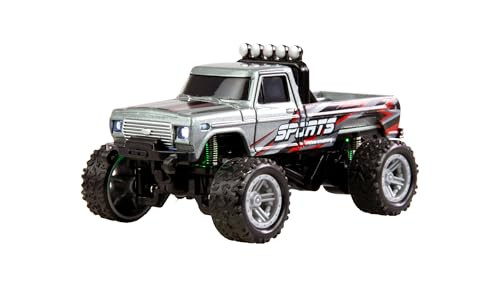 Amewi RC-Monstertruck Die Cast 1:64 RTR grijs met pistoolafstandsbediening