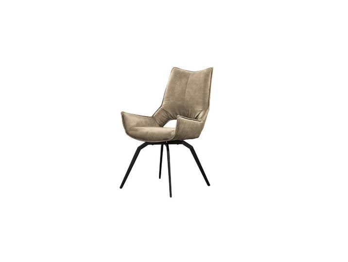 Kawola Drehstuhl Sivo Beige Webstoff, Textil, 57x95x56 cm, Esszimmer, Stuhl