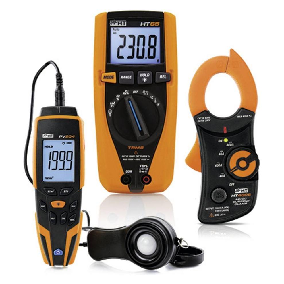 HT Instruments SOLAR-KIT VDE-Prüfgeräte-Set (CAT III 600V, CAT IV 300V, Hand-Multimeter) (1002290)