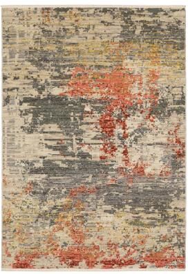 Style Haven Shiloh Pixelated Abstract Beige/Salmon Wool Blend Area Rug