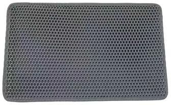 Uplifted Finds Double Layer Waterproof Cat Litter Mat Non Slip Pet Litter Box Pad 55 X 75 Cm gray