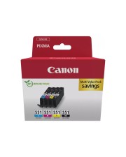 Canon CLI-551 Ink Cartridge C/M/Y/BK MultiPack blister Tintenpatrone Schwarz (6509B015)
