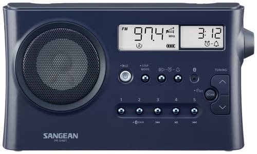 Sangean PR-D4BT Tischradio UKW, MW, AM, FM Bluetooth Weckfunktion Dunkelblau