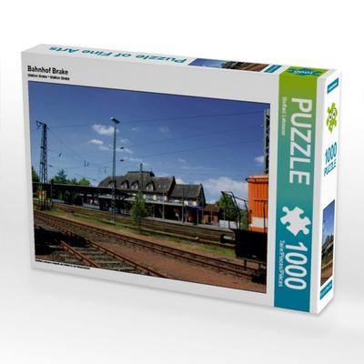 CALVENDO Puzzle Bahnhof Brake | 1000 Teile Lege-Größe 64x48cm Foto-Puzzle für glückliche Stunden