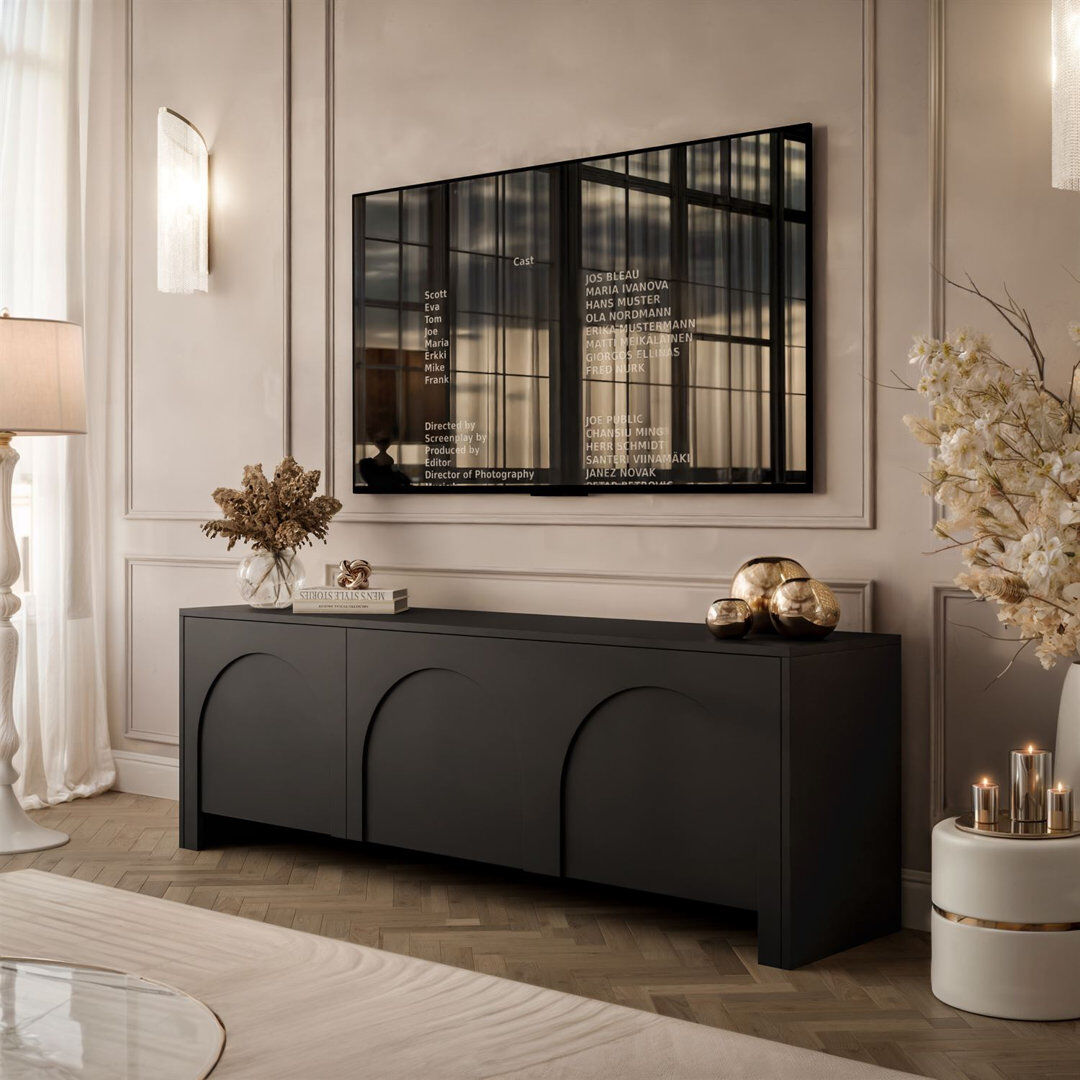 LukMebel TV Stand ARIADNA 3D Black 65"