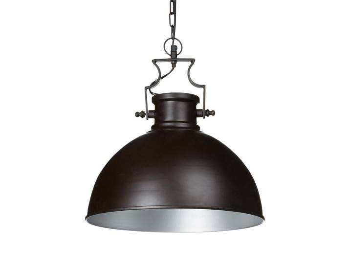 Relaxdays Hängeleuchte Dunkelbraun E27 Schirm 40,5 cm, Metall, 40.5x146x40.5 cm, Lampen & Leuchten, Innenbeleuchtung, Hängeleuchten, Pendelleuchten