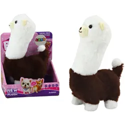 Interaktives Laufspiel Pet Llama Alpaca Brown 23cm