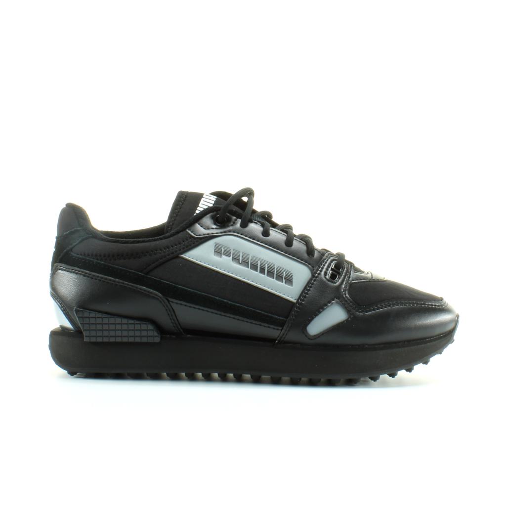 Puma Mile Rider Bright Peaks Black Textile Unisex Schnürtrainer 374113 01