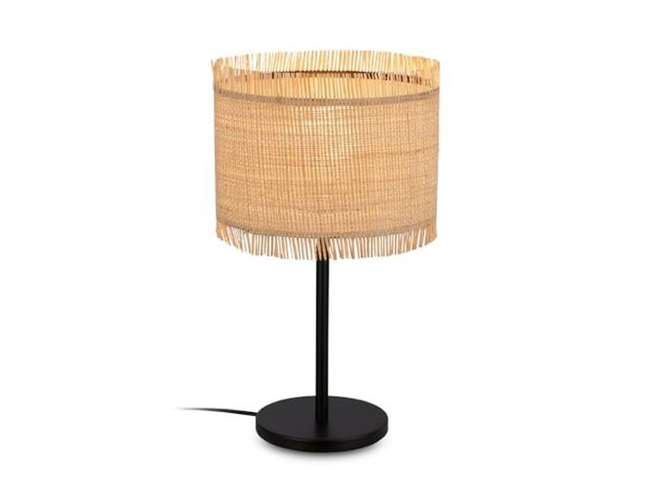 BRILONER - Tischlampe mit Strohschirm, Kabelschalter, E27, max. 10W, Lampe, Boho, aesthetic, Nachttischlampe, Tischleuchte, Dekolampe Flur, Bürolampe, Leselampe, Wohnzimmer, 25x43,5 cm (DxH), Natur